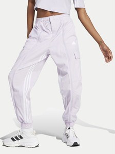Fioletowe spodnie Adidas z dresówki