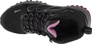 Czarne buty trekkingowe Inna marka z płaską podeszwą sznurowane