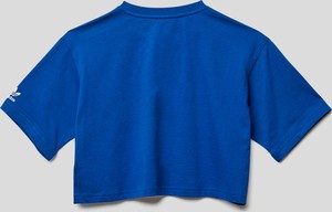 Niebieska bluzka dziecięca Adidas Originals dla dziewczynek z krótkim rękawem