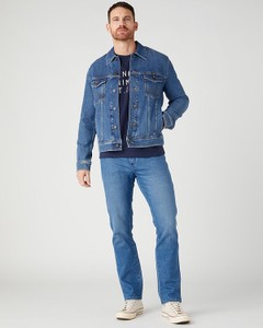 Niebieskie jeansy Wrangler w stylu klasycznym