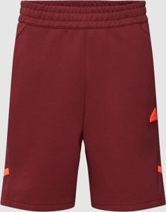 Czerwone szorty Adidas Sportswear w sportowym stylu z bawełny