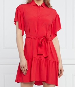 Czerwona sukienka Marella z krótkim rękawem w stylu casual mini