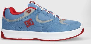 Niebieskie buty sportowe DC Shoes w sportowym stylu sznurowane