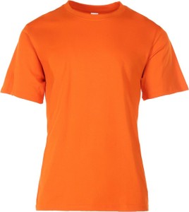 Pomarańczowy t-shirt born2be z krótkim rękawem