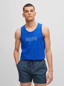 Niebieska koszulka Hugo Boss z krótkim rękawem w młodzieżowym stylu