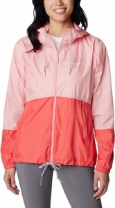 Różowa kurtka Columbia krótka w sportowym stylu z kapturem