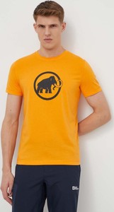 T-shirt Mammut w młodzieżowym stylu z bawełny z krótkim rękawem
