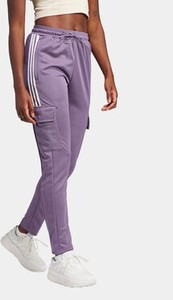 Fioletowe spodnie sportowe Adidas z dresówki w sportowym stylu