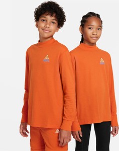 Pomarańczowa koszulka dziecięca Nike dla chłopców z długim rękawem
