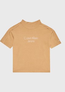 Brązowa koszulka dziecięca Calvin Klein z jeansu