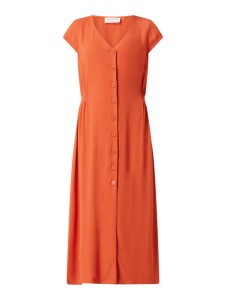 Pomarańczowa sukienka Rosemunde koszulowa w stylu casual maxi