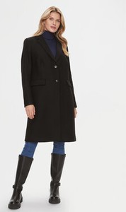 Czarny płaszcz Tommy Hilfiger w stylu casual bez kaptura
