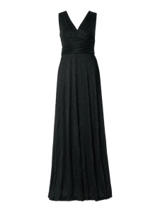 Czarna sukienka Ralph Lauren kopertowa z dekoltem w kształcie litery v