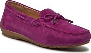 Fioletowe buty ara z płaską podeszwą