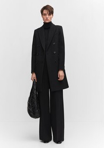 Czarny płaszcz Mango bez kaptura w stylu casual