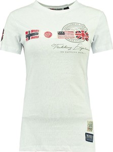 T-shirt Geographical Norway z krótkim rękawem z bawełny