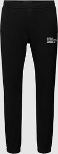 Czarne spodnie Replay w sportowym stylu z nadrukiem z bawełny