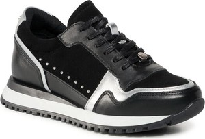 Czarne buty sportowe Eva Longoria sznurowane