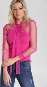 Różowa bluzka Renee z długim rękawem