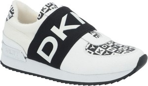 Buty sportowe DKNY z płaską podeszwą w sportowym stylu ze skóry