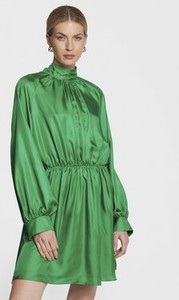 Zielona sukienka Samsøe & Samsøe mini z długim rękawem w stylu casual