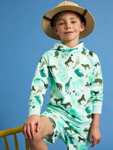 Zielona bluza dziecięca Lamino z tkaniny dla chłopców