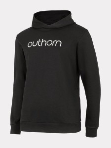 Czarna bluza Outhorn z tkaniny w młodzieżowym stylu