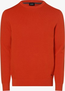 Pomarańczowy sweter Joop! w stylu casual z bawełny z okrągłym dekoltem