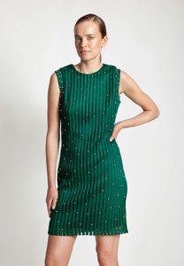 Zielona sukienka Molton dopasowana z okrągłym dekoltem bez rękawów
