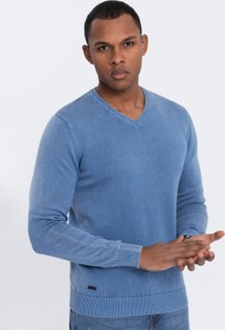 Niebieski sweter Ombre w stylu casual