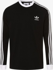 Czarna koszulka z długim rękawem Adidas Originals w sportowym stylu