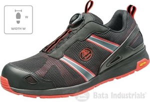 Czarne buty sportowe Bata Industrials sznurowane w sportowym stylu