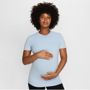 Damska koszulka ciążowa z krótkim rękawem o dopasowanym kroju Nike (M) One - Niebieski