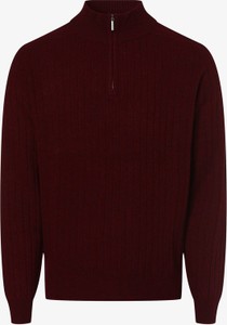 Czerwony sweter Andrew James ze stójką z wełny w stylu casual