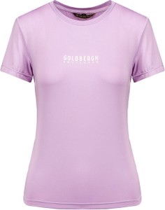 Fioletowy t-shirt Goldbergh z krótkim rękawem z tkaniny w młodzieżowym stylu