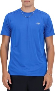 Niebieski t-shirt New Balance z krótkim rękawem