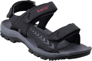 Czarne buty letnie męskie Hi-Tec na rzepy w sportowym stylu