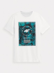 T-shirt 4F z nadrukiem z bawełny