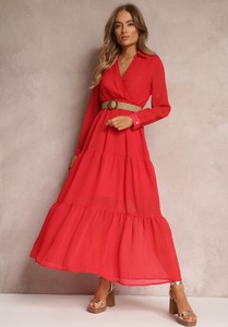 Czerwona sukienka Renee maxi