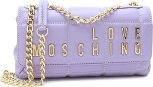 Fioletowa torebka Love Moschino na ramię matowa mała
