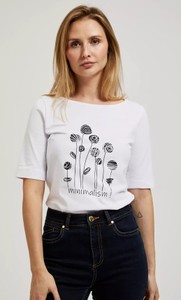 T-shirt Moodo.pl z nadrukiem z krótkim rękawem z bawełny