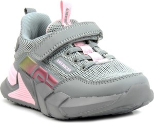 Buty sportowe dziecięce American Club z tkaniny na rzepy dla dziewczynek