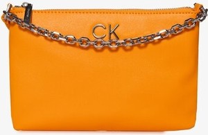 Pomarańczowa torebka Calvin Klein na ramię średnia