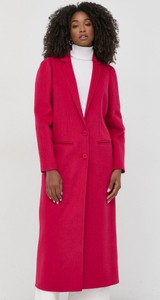 Czerwony płaszcz Twinset w stylu casual przejściowa z wełny