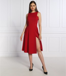 Czerwona sukienka Elisabetta Franchi bez rękawów