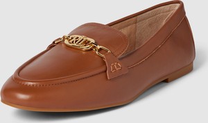 Brązowe buty Ralph Lauren z płaską podeszwą