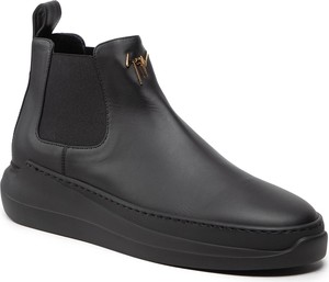 Czarne buty zimowe Giuseppe Zanotti w stylu casual