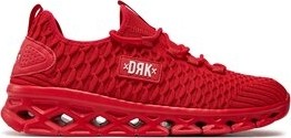 Czerwone buty sportowe Dorko w sportowym stylu sznurowane