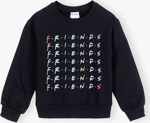 Czarna bluza Friends w stylu casual z dresówki