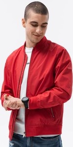 Czerwona kurtka Ombre krótka w stylu casual